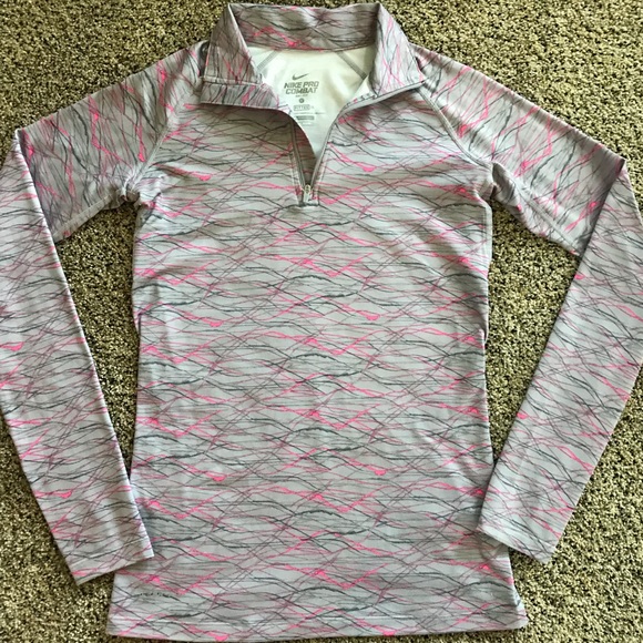 Nike Pro Combat DRI-FIT Fitted 1/4 Zip - Picture 1 of 5